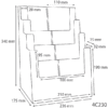 Brochureholder bord 4 rum A4 højformat 4C230 - Billede 5