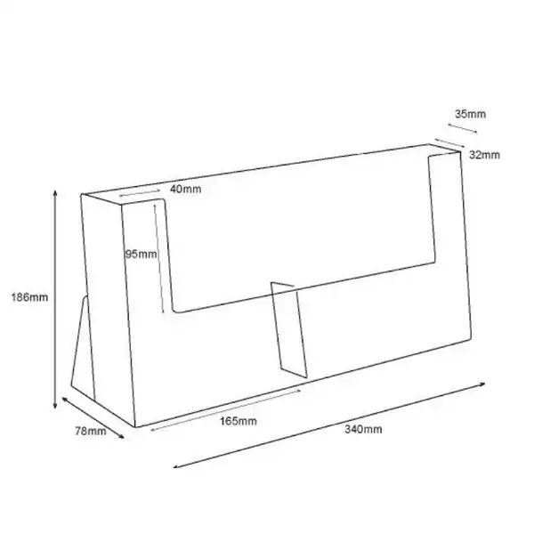 Brochureholder bord 1 rum A5 liggende CLA5 - Billede 2
