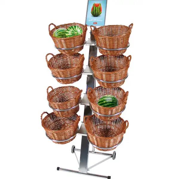 Gulvdisplay med 8 fletkurve Ø 34 cm