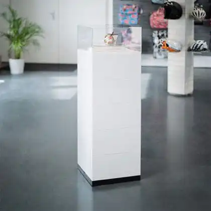 BygLet udstillings vitrine 120 cm - hvid