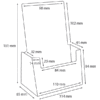 Taymar Brochureholder - A6/M65 bord - 1 rum højformat - C110 - Billede 2