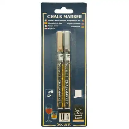 2 guld/sølv kridtmarker penne 2 mm