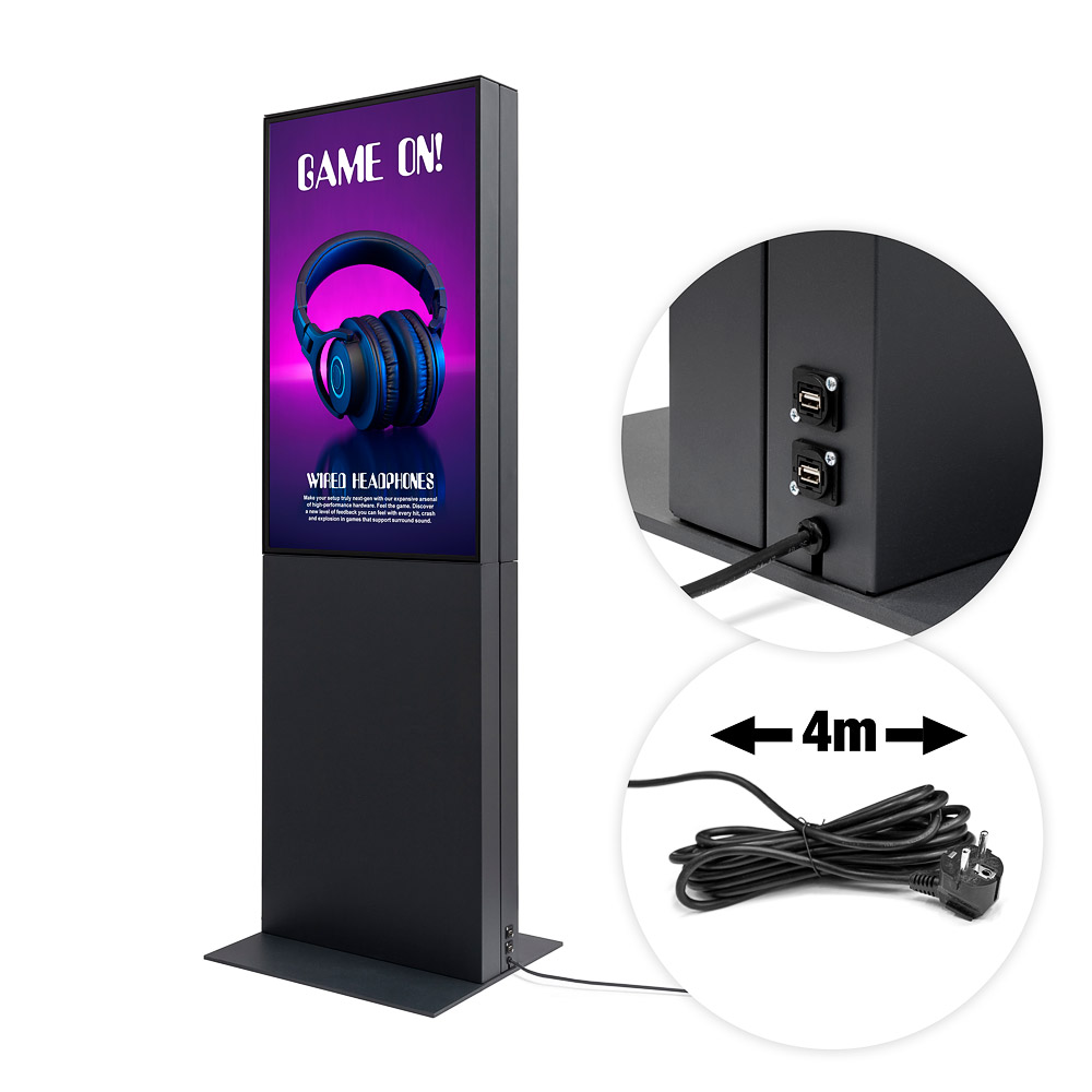 Smart Line Totem Dobbeltsidet 43" Samsung Skærm - Sort - Billede 4