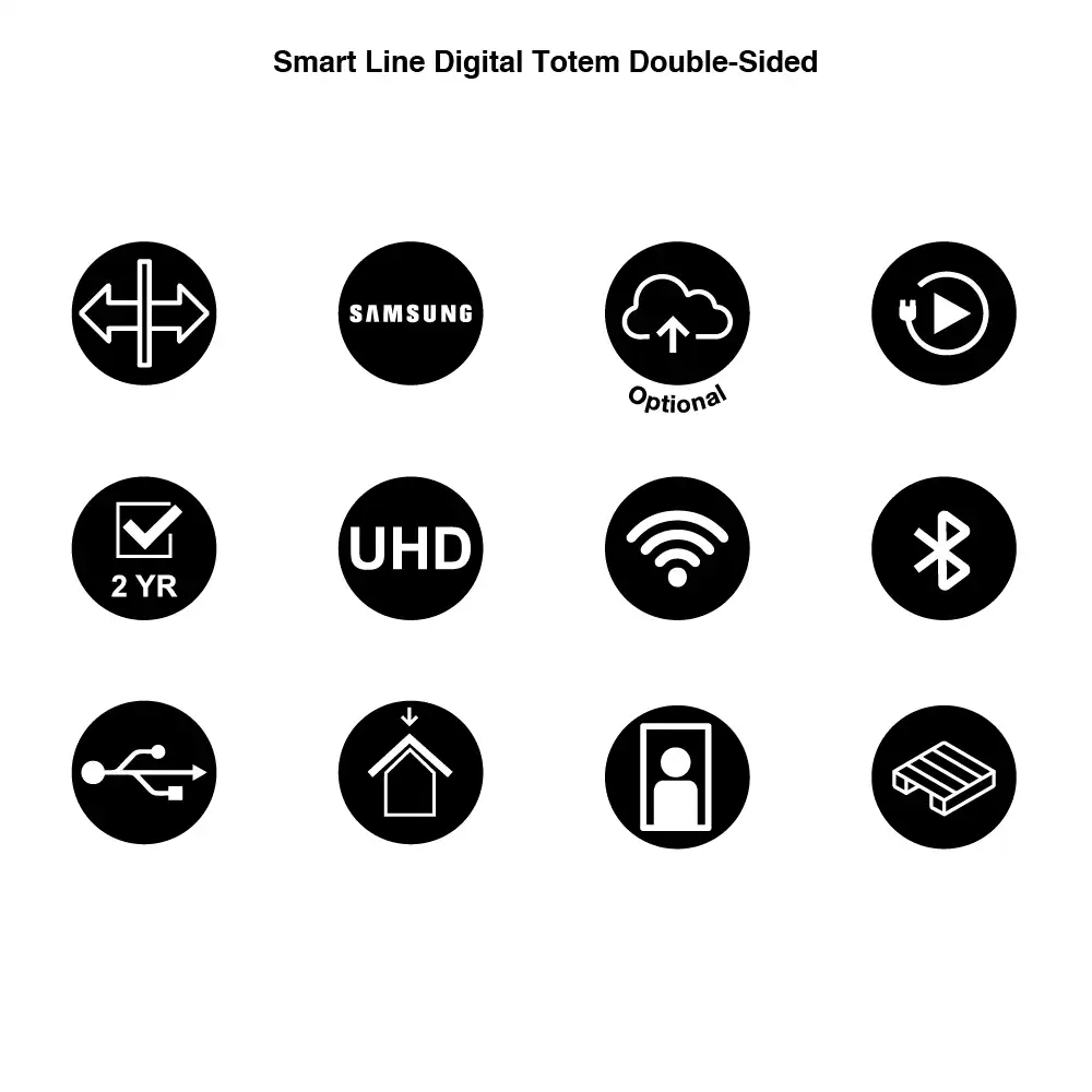 Smart Line Totem Dobbeltsidet 50" Samsung Skærm - Hvid - Billede 9