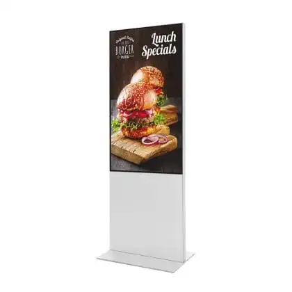 Smart Line Totem – 55″ Samsung Skærm – Hvid