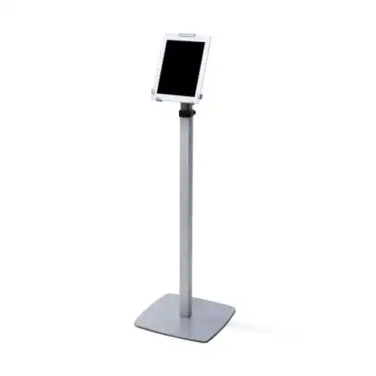 Tabletholder gulv med teleskopstang – sølv – 13″