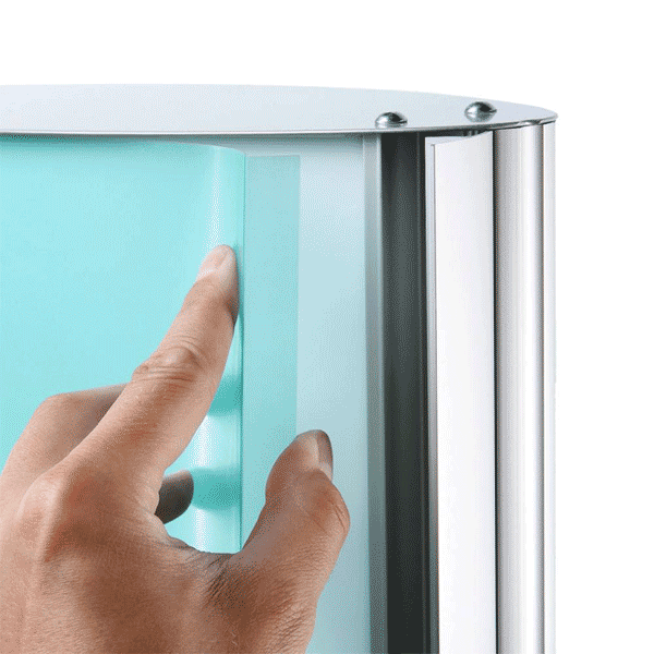 Dobbeltsidet LED Plakatstander 2xA1- Arcuato® detalje foto-01