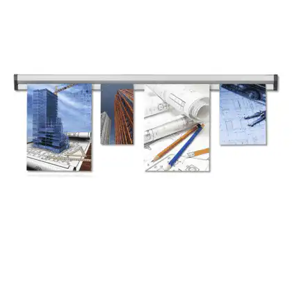 Fastnote aluminium ophængs skinne 125 cm