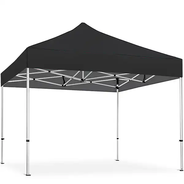 Fest telt Lux sort 3 x 3 meter - med alu-loft
