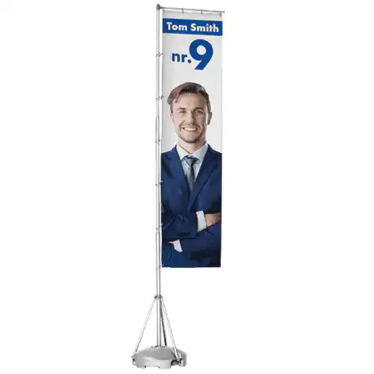 Flagstang med Event flag 110x540 cm