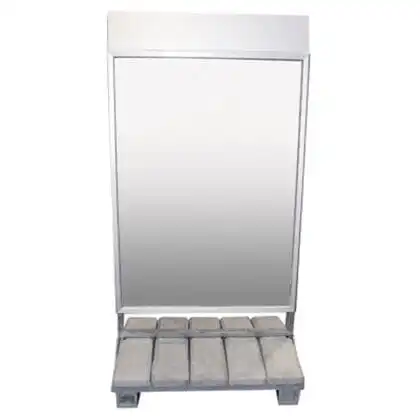 Topskilt til gadeskilt med betonfod 73 x 23 cm