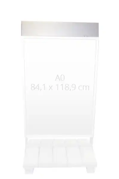Topskilt til gadeskilt med betonfod 87 x 23 cm