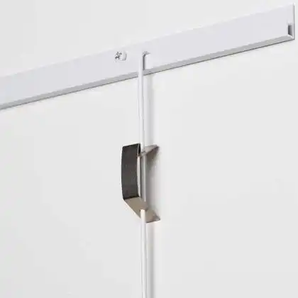 J-Rail metal stang 150 cm hvid - rod - til billedophæng - ekskl. spring krog