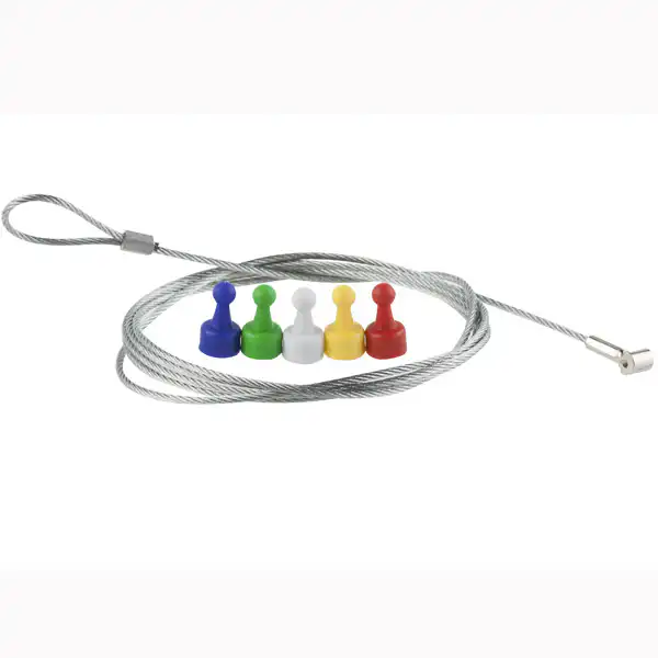 Wire sæt 150 cm - til billeder - ophæng af kort og foto med magneter - Billede 4