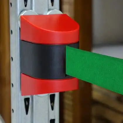 Køleder magnetisk væg sort/rød med 460 cm grøn sele