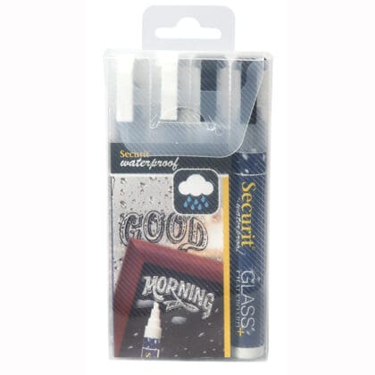 2+2 hvide/sorte kridt marker penne 15 mm Waterproof