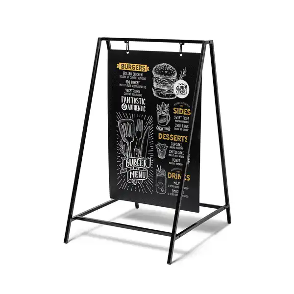 Kridttavle A-Skilt Swing 50×70 cm Sort