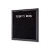Sort Bogstavstavle 30x30 cm med sort ramme