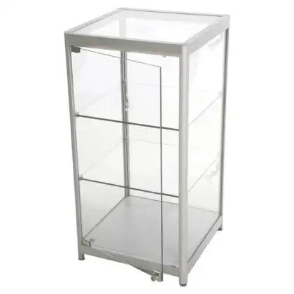 LED udstillingsmontre 45x90x45 cm i aluminium og glas-01