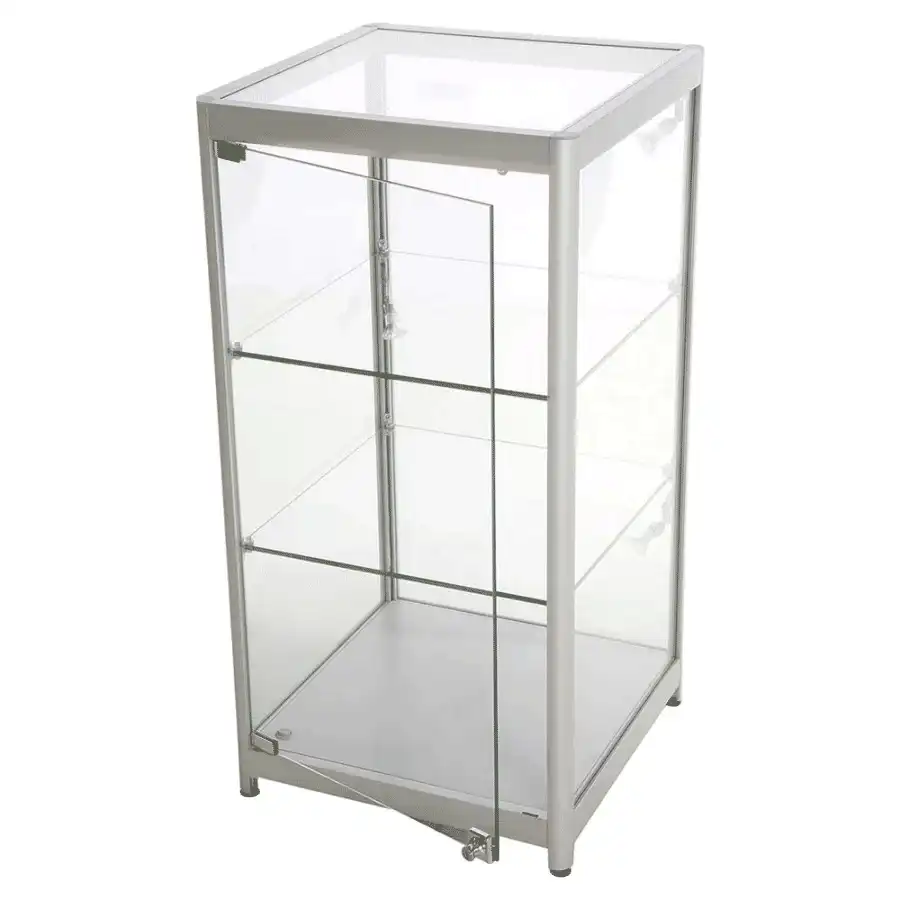 LED udstillingsmontre 45x90x45 cm i aluminium og glas-01