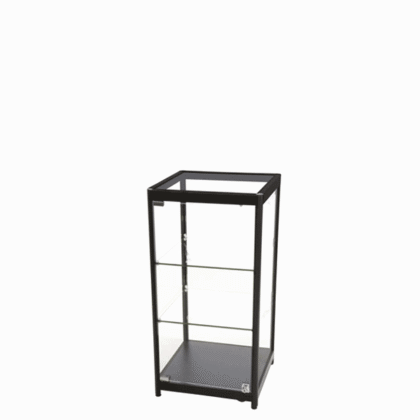 LED udstillingsmontre sort 45x90x45 cm