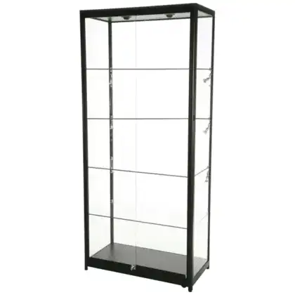 LED udstillingsmontre sort 90x200x45 cm