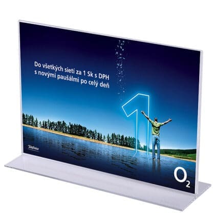 Menukortholder dobbeltsidet akryl bordskilt A3 bredformat