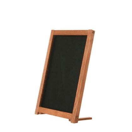 Menu kridttavle bord med træramme A5