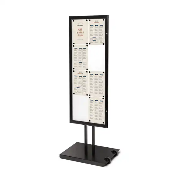 Menu skiltestander sort 8xA4 én side