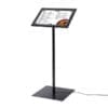 Fritstående menu opslagsskab sort med LED 2xA4