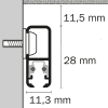 Multirail Galleriskinne 12V SORT 200 cm - Billede 2
