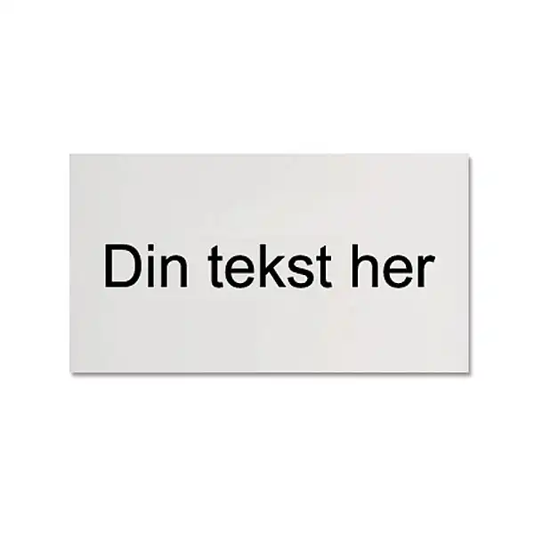 Skilteplade til mægler- og håndværkerskilt 60x30 cm