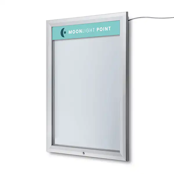 Opslagsskab Premium LED udendørs med magnettavle 9xA4