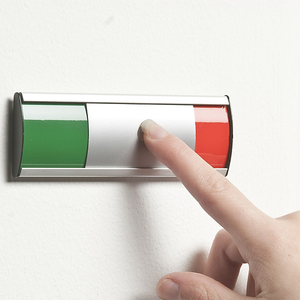 Info Wave Optaget / Ledigt Skilt 4 x 12 cm