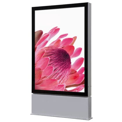 Outdoor Premium LED plakat display 120x180 cm fritstående - dobbeltsidet - IP56