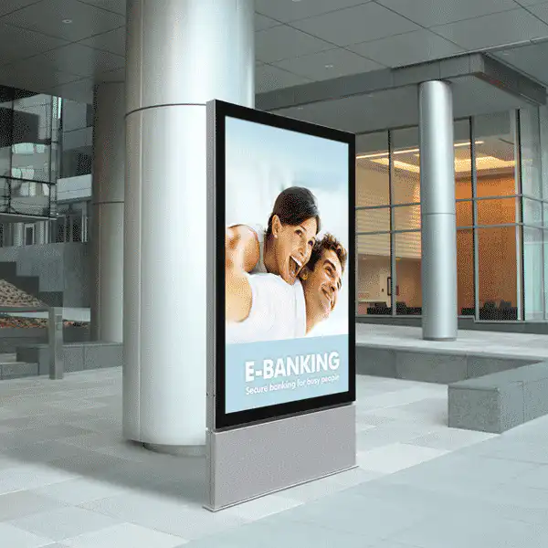 Outdoor Premium LED plakat display 120×180 cm fritstående – dobbeltsidet – IP56-04