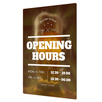 Outdoor vægskilt i mange størrelser