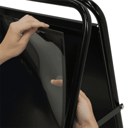 PET frontrude 53,1x73,7 med magnetbånd sort/sort