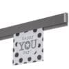 Papergrip 100 cm aluminiums skinne i grå textur - Billede 2
