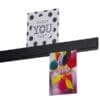 Papergrip 200 cm aluminiums skinne i sort textur - Billede 2