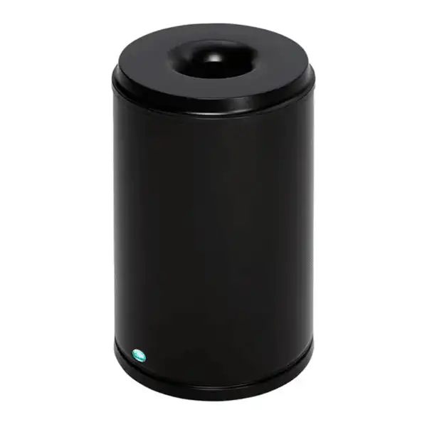 Papirkurv i sort RAL 9005 | 30 liter