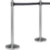 Kø-Leder stolpe outdoor sølv med sort sele 210 cm - Billede 2