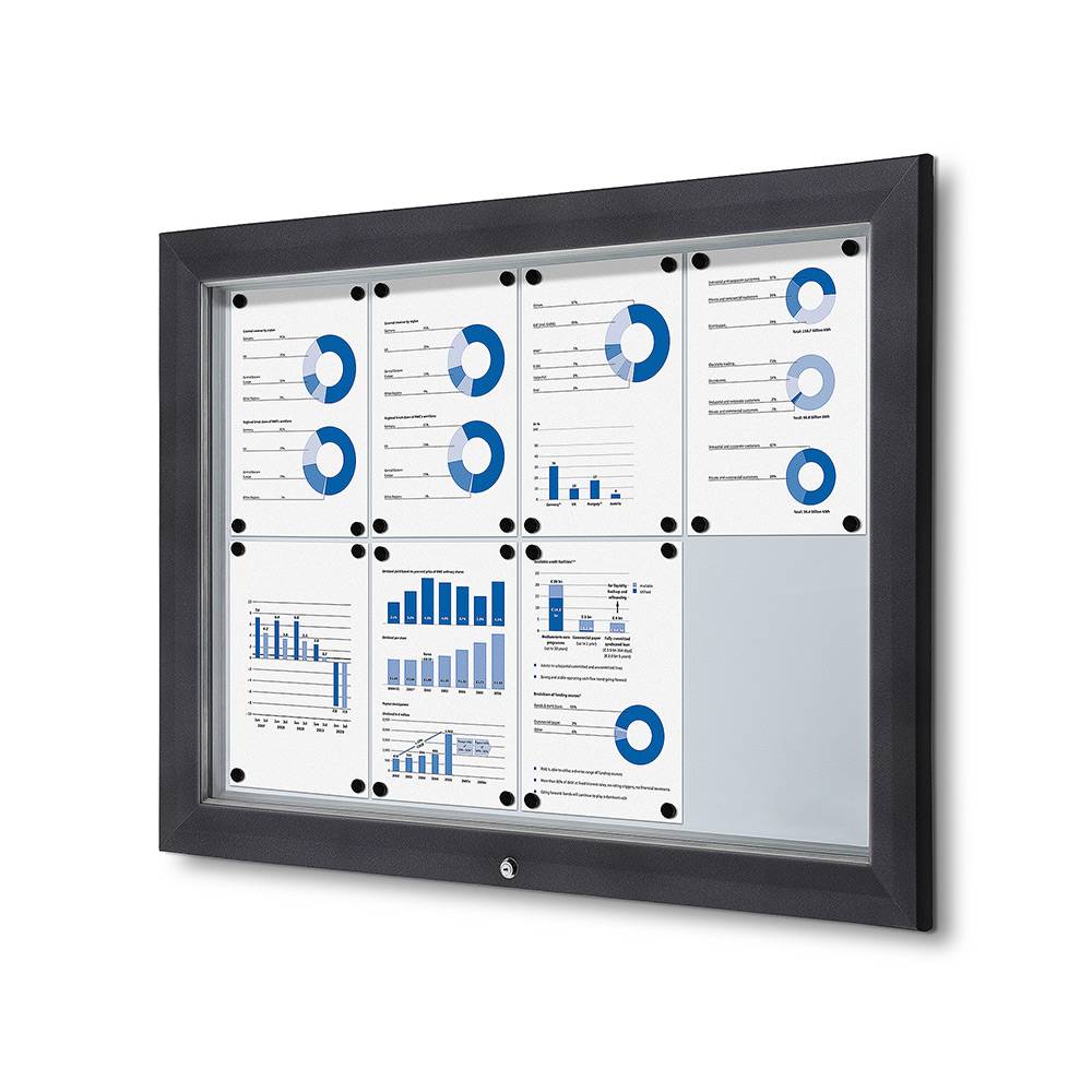 Premium Outdoor Opslagsskab 8xA4 Antracit grå