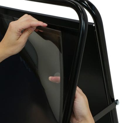 PET frontrude 73,1×103,7 med magnetbånd sort/sort