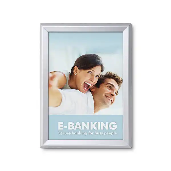 Snapramme 32 mm profil i gering - A3 - 29,7 cm x 42 cm - Aluminium