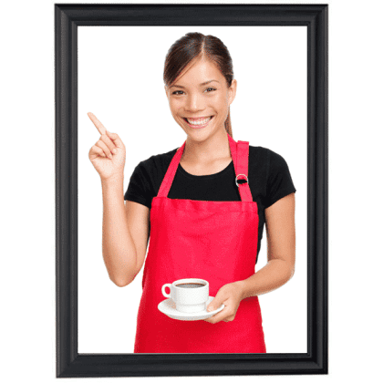 Snapramme 70×100 cm antik 9005 SORT (G40)