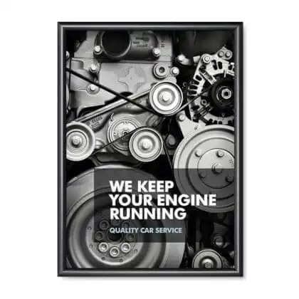 Snapramme 25 mm SORT profil i gering - 50 cm x 70 cm - Aluminium