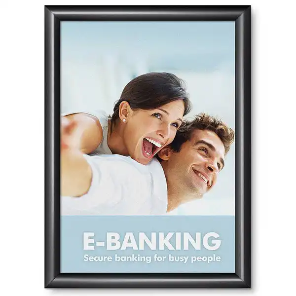 Snapramme 25 mm SORT profil i gering - A3 - 29,7 cm x 42 cm - Aluminium - Billede 5