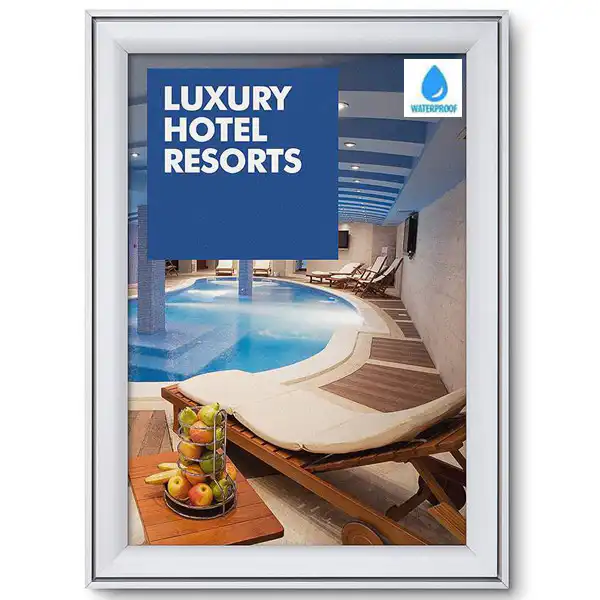 Snapramme COMPASSO WR 37 mm profil i gering - A2 - 42 cm x 59,4 cm - Aluminium - Billede 5