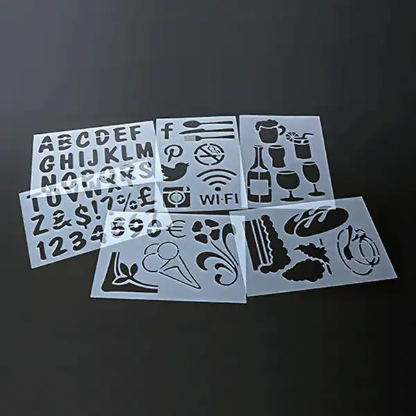 Stencils til brug med Kridtmarkers - Billede 5